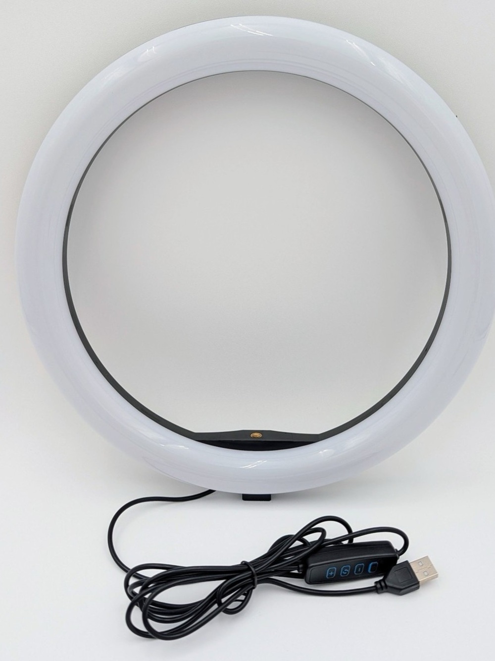 White LED Ring Light with USB Controls - Unbranded